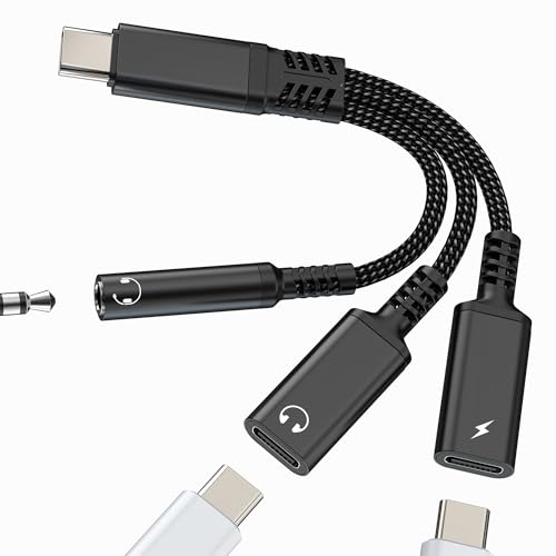 Adaptateur USB C pour casque auxiliaire répartiteur type C vers jack 3.5mm et chargeur de téléphone