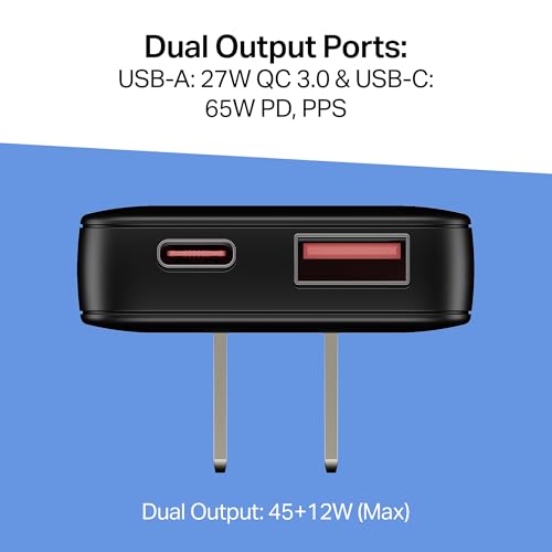Image of boAt 65W GaN Nano Charger, Fast Charging PD, PPS & QC 3.0 in Ultra-Slim Body,Foldable US Flat Pins & Snap-On Indian Round-Pin; GaN Chip Tech; USB-C & USB-A Output, Free Type-C to C Cable(Carbon Black)