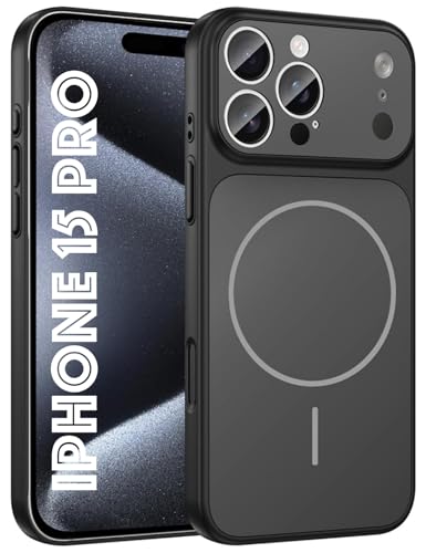 Image of SHINESTAR Converter Case for iPhone 15 Pro | Premium Protective Mag-Safe Cover | iPhone 17 Pro / 17 Pro Max Series Style Design | in-Built Camera Guard | Wireless Charging Compatible - Black