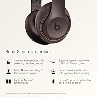 Beats Studio Pro Premium Wireless Over-Ear Headphones- Up to 40-Hour Battery Life, Active Noise Cancelling, Great for Travel & Commuting, USB-C Lossless Audio, Apple & Android Compatible - Deep Brown — image 2