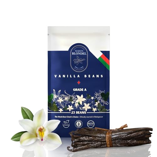 10 Madagascar Vanilla Beans Grade A - Vanilla For Making Extract Vanilla Whole, each Bourdon Pods measures 6 Inches/15cm - Grade A Vanille Extract and Baking