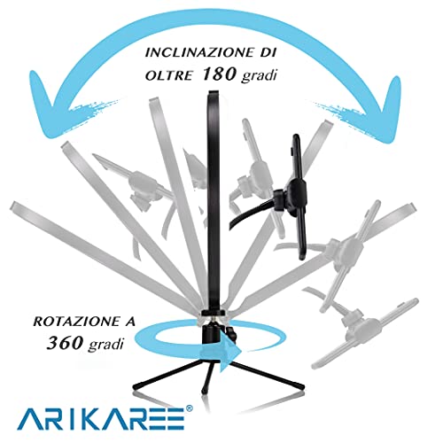 Selfie-Licht Tik Tok, LED-Ring, 10 Zoll (25,6 cm), Handy-Stativ, Ring-Licht, 3 Beleuchtungsmodi und 10 Helligkeit, Make… – Bild 6