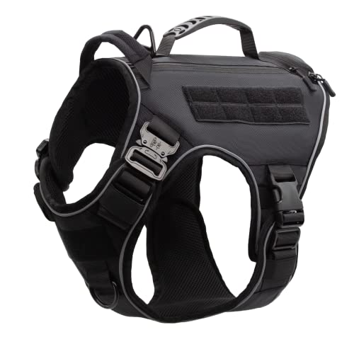 Tactical Dog Harness for Large Dogs,Metal Buckle Heavy Duty German ...