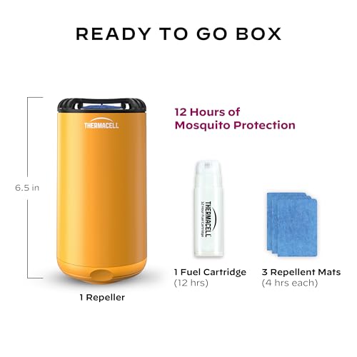 Image of Thermacell Mosquito Repeller Patio Shield; Includes 12-Hour Refill; Highly Effective Mosquito Repellent for Patio; Bug Spray Alternative; Scent Free; No Candles or Flames