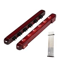 Billard Wandhalterung, Pool Cue Wall Mounted Rack, Billard Queue Halter, Billard-Queue-Rack, Pool-Queue-Rack, Billardzubehör für Schulen, Heime und Vereine, mit 6 LöChern, 39 cm