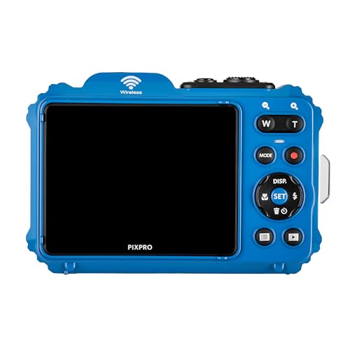 Image of Kodak PIXPRO WPZ2 Digital Camera (Blue) | 16MP Sensor, 4X Optical Zoom, Waterproof Shockproof Design & Full HD Video | Great for Outdoor & Travel Photos (WPZ2BL) + 32GB Card + Case + Cleaning Cloth