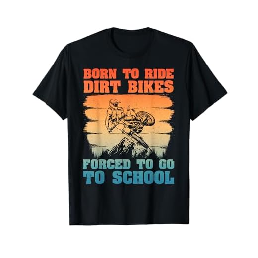 Funny Dirt Bike Art for Boys Girls Motocross Dirt Bike Rider T-Shirt