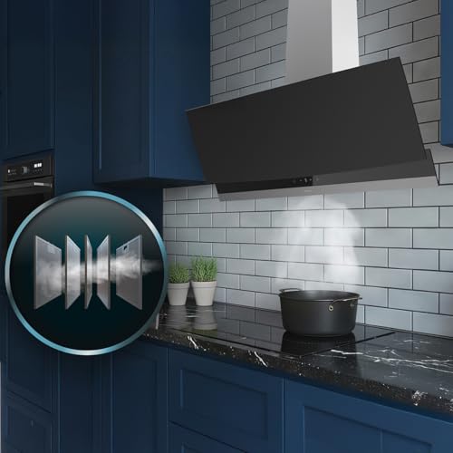 Foto Cecotec Cappa Aspirante 90cm Decorativa Bolero Flux DT 904400 Matt Black A+++ 9