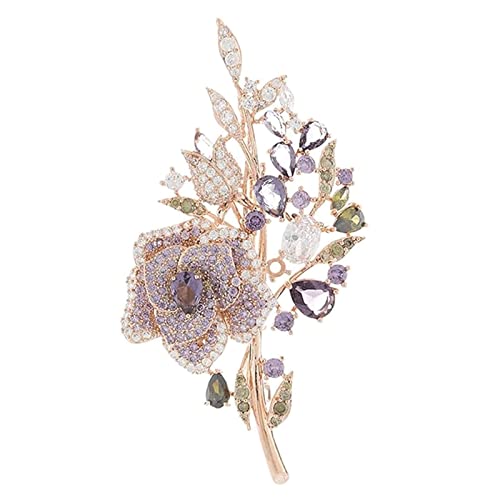 Broches en alliage de roses de créateur, l'accessoire raffiné pour cols de châle