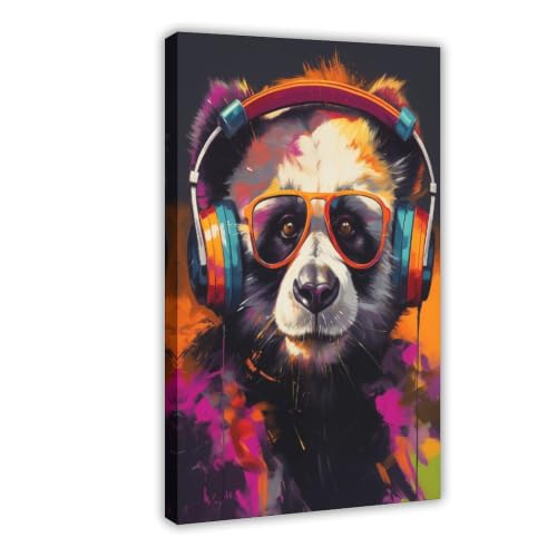 Affiche graffiti animaux de jeu lot de 2 toiles murales ado pour salon et chambre 30x45 cm
