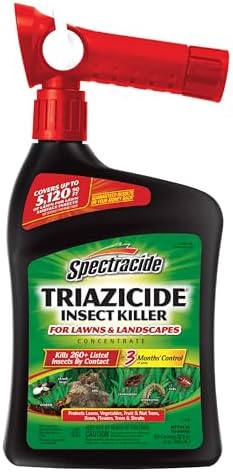 Spectracide Triazicide Insect Killer For Lawns & Landscapes Concentrate (Ready-To-Spray), Protects Lawns, Vegetables, Fruit & Nut Trees, Roses, Flowers & Shrubs, 32 fl Ounce