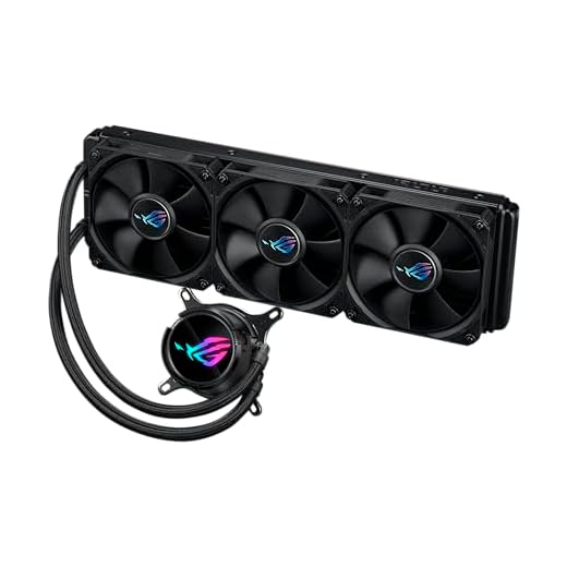 ASUS ROG Strix LC III 360, dissipatore di liquidi per CPU all-in-one con blocco dell'acqua ruotabile a 360°, pompa Asetek V2 di 7a generazione, ventole ROG Premium, Aura Sync, Nero