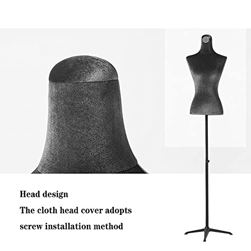 Maniquí de costura regulable con base triangular estable y busto de terciopelo ZRY 4