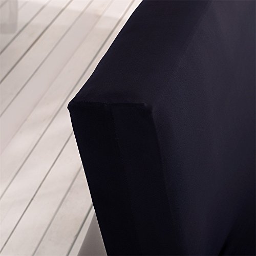 Solid Colour Armless Sofa Bed Cover Polyester Spandex Stretch Futon Slipcover 3 Seater Elastic Full Folding Couch Sofa Shield fits Folding Sofa Bed Without Armrests 80" x 50" in (Black)