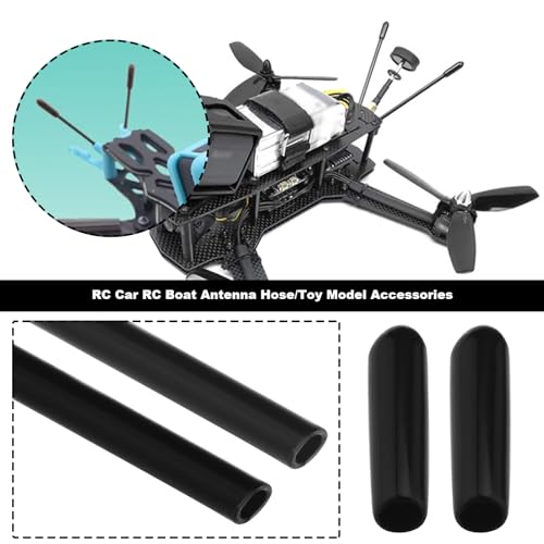 VGOL 10pcs Antenna Tube for Receiver Antenna Protection Effect Insulation Effect with Cap Plastic Pipe Fit for Remote Control Car FPV Drone Quadcopter Boats Airplane RC Model Car - Image 3