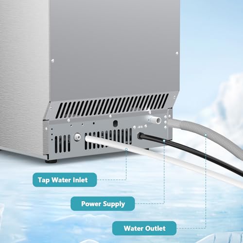 COWSAR Commercial Ice Maker Machine, 80Lbs/24H Stainless Steel Undercounter Ice Maker with 24Lbs Storage Capacity, Self-Cleaning Freestanding Ice Machine for Home, Bar, Restaurant, Office, Outdoor by COWSAR - Image 7