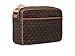 Michael Kors Jet Set Large Webbing Strap Crossbody Bag, Gold-Tone Hardware/MK Signature Nylon with Logo Webbing/Brown/Acorn
