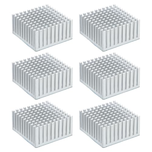 Dissipateur thermique alu 40x40x20mm PATIKIL avec adhésif pour Raspberry Pi (Lot de 6)