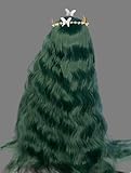 SISON BENNE BJD Doll Toys Wig, Long Wavy Soft Hair for 1/3 1/4 1/6 BJD SD Dolls DIY Wigs (1/3 (Head C. 22-23cm),Green)