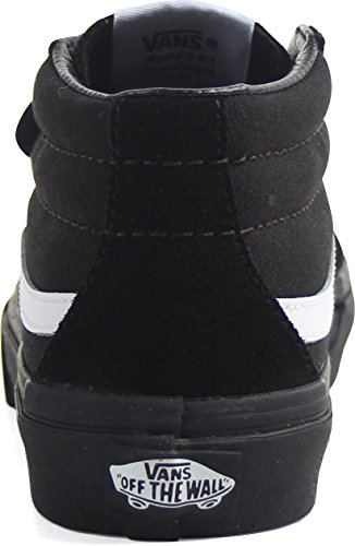 Vans Vans Kids Unisex Sk8-Mid Reissue V Shoes, Size 13, Color (LWB) (Canvas & Suede) Black/Black