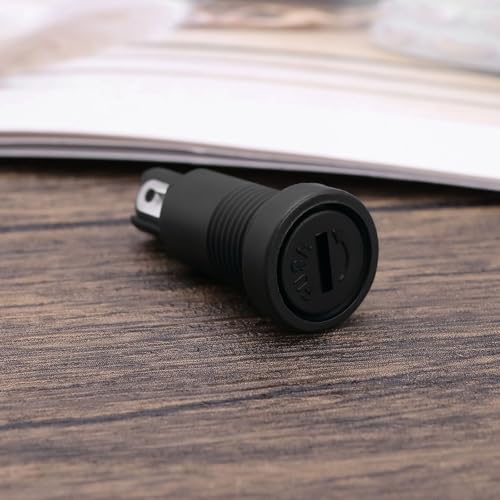 eMagTech 10 Stück 5 X 20 Mm Panel-Sicherungshalter Installationsschraube Sicherungshalterrohr 10 A 250 V Installationsloch 12 Mm für die Panel-Installation Elektrische Geräte Motorrad