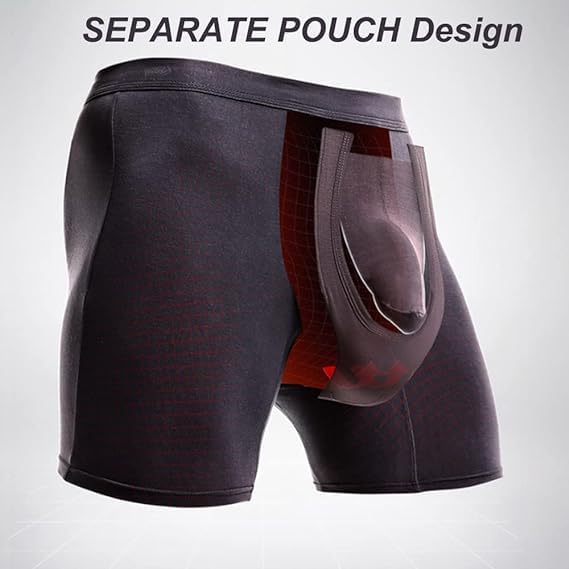 Dual Pouch Mens underwear Elephant Trunk Boxer Briefs Lifting Athletic Supporter2