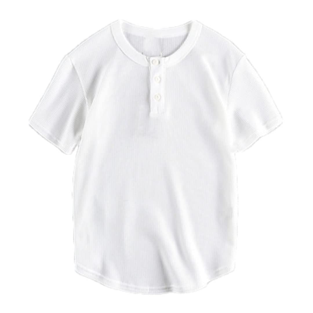 Vogrtcc Henry - Camiseta de manga corta para hombre, blanco, M