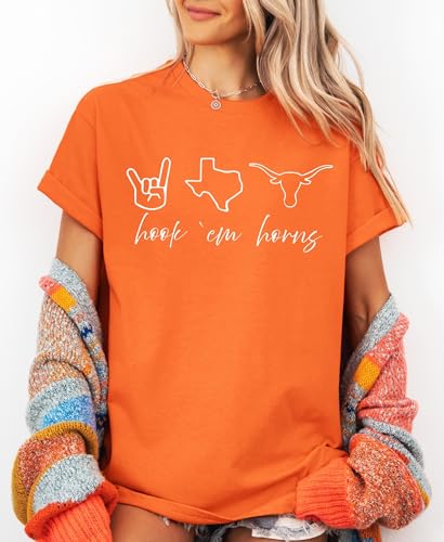Hook em Horns Texas Shirt - Boho Cow T-Shirt - Unisex Texas Cowboys Shirt3