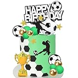 36 PCS Soccer Cake Toppers Football Cake Decorations for Soccer Theme Party Football Theme Party Sport Party Supplies