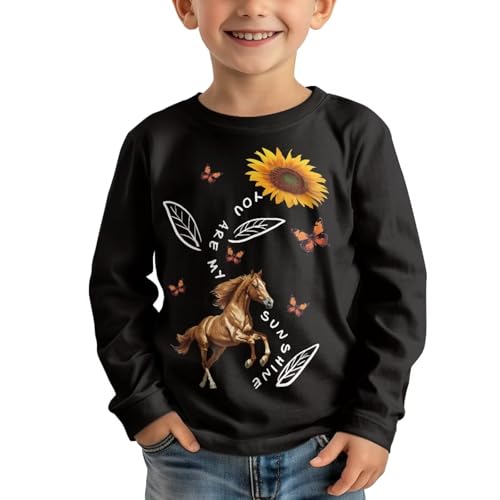 Image of Kids Long Sleeve Shirts for Girls 3-16 Year Old Cute Clothes for Teen Girls Casual Workout Tops