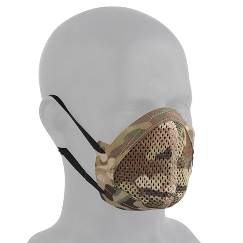 Demi-masque de protection 3D confortable anti-impact pour paintball et airsoft