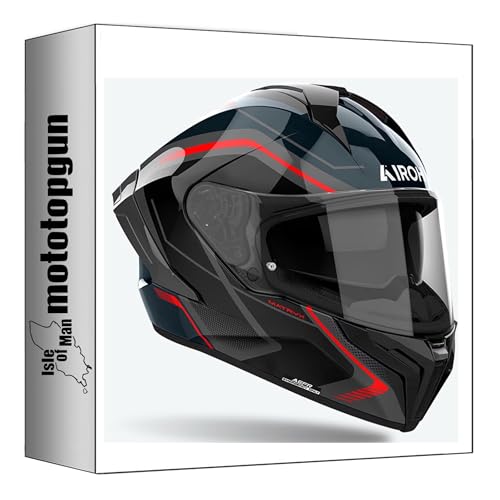 Casque intégral moto Airoh Matryx MXW55 Wide rouge brillant taille S AI47A13111WRC