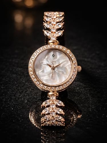 Image of AMERICANVIBER Rose Gold Women Watches | Girl Watch | Watch for Women | Diamond Studed | Premium Design | Trendy Fashionable | Under 499