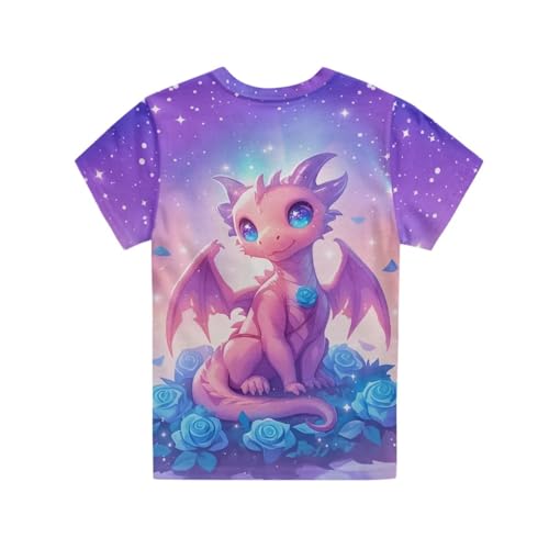 Image of WELLFLYHOM Kids Tshirts Girls Boys Short Sleeve Crewneck Tees Shirts Casual Sport Pullover Tops Size 3-16 Years