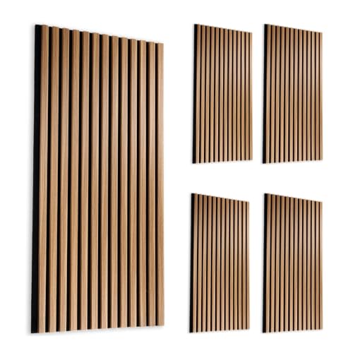 INNOVATE Panneaux acoustiques en bois Panneaux décoratifs pour murs [120 x 60 x 1,8 cm] Palilleria bois mur décoration I Insonoriser une pièce Bureau Isolant acoustique Panneau acoustique