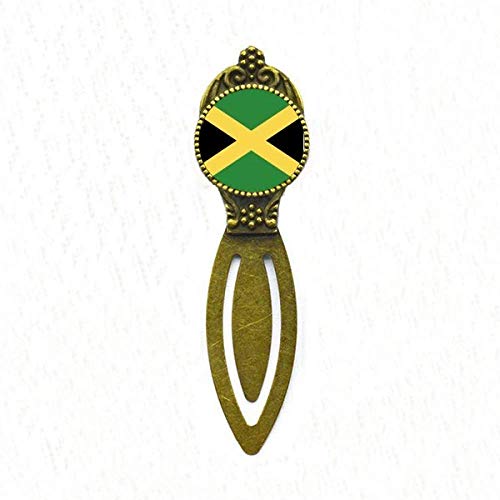 Marque-page Jamaïque drapeau rétro en métal pour livre de poche