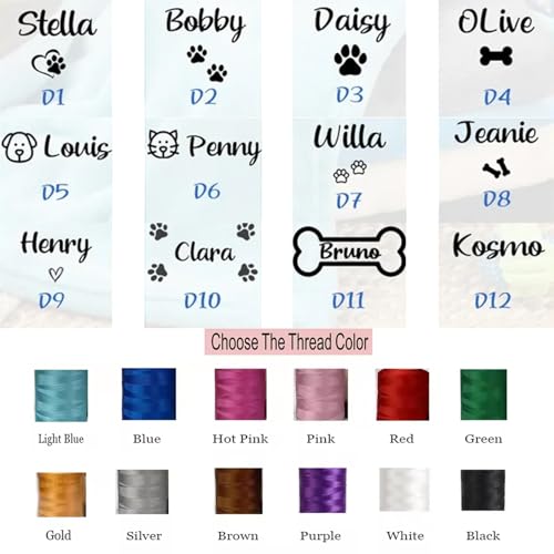 HERSTL Personalisierte Hundedecke, Bestickte Hundedecke Mit Namen Und Geburtsdatum, Kuschelige Pfotenabdruck-Haustierdecke Als Geschenk for Hunde, Welpen, Katzen Und Kätzchen(70X100cm)