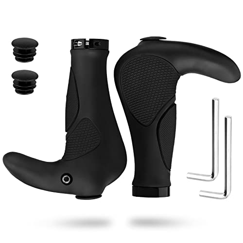 Simpeak Bike Grips, Ergonomic Bicycle Grips, MTB Grips, Non-Slip Soft, Handlebar Grips 22mm, Bicycle Handlebars for Mountain Bikes, Racing Bikes, Folding Bikes by Simpeak - Used condition - CA$16.81