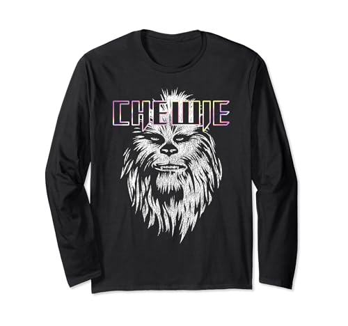 Star Wars Chewie Neon Logo t-shirt manches longues, le cadeau idéal pour fan