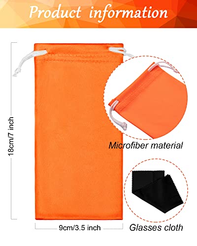 Flutesan 40 Pack Microfiber Case Pouch Bag Glasses Sunglasses Case With 2 Pieces Cleaning Cloth (Multi-Color) #TOP1
