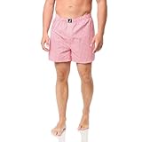 Nautica Classic Cotton 3-Pack Woven Boxer, Aero Blue/Gingham-Rose...