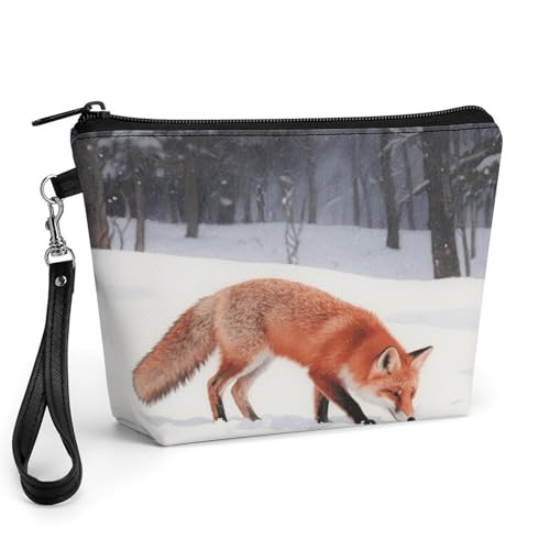 Bolsa de maquillaje con asa para evitar desorden en el bolso, neceser de piel sintética