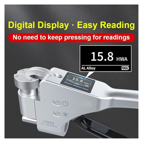 Medidor digital de dureza de aluminio con pantalla transparente Webster de alta precisión 4