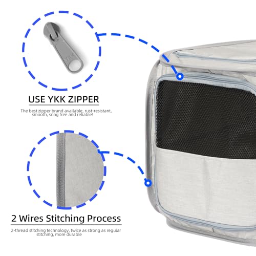 XingYunEr Caixa de areia portátil para viagens com caixa de areia fechada para gatos sem cheiro, cai