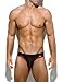 Arjen Kroos Men's Jockstrap Underwear Sexy Mesh Jock Strap,B1-AK7003-Black/Gray/Purple(3-pack),Medium