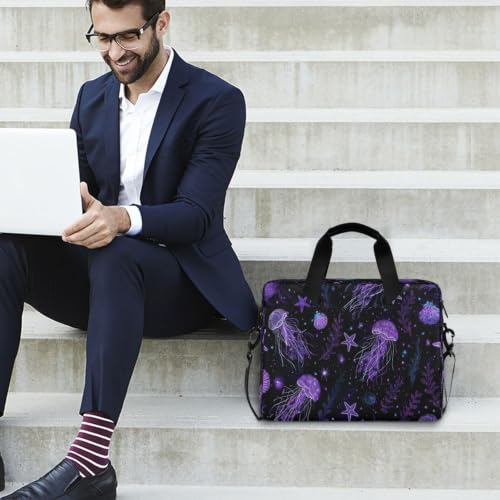 Funda compacta para portátil de medusas con correa acolchada y protección contra impactos 3