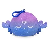 TeeTurtle Reversible Celestial Zodiac Astrological Sign Crab Plushie Keychain - Cancer - Astrology Novelty Clip-On Keychain