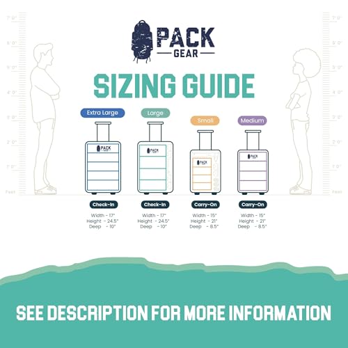 Pack Gear Hanging Suitcase Organizer - Our Large Hanging Luggage Organizer Fits Any Suitcase - Our Hanging Packing Cubes For Travel Uses Mesh Windows to Make it Easy to Find your Clothes (Green, L)
