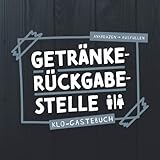  Getränkerückgabestelle I Klo-Gästebuch I Ankreuzen Ausfüllen: WC Klobuch mit lustigen Sprüche & Fragen zum selber ausfüllen & eintragen als Geschenk ... I Kloordnung I I 100 Seiten I 21x21 cm