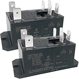 T92P7A22-240 Power Relay (2-Pack), 30A 240VAC Coil DPST-NO 2 Form A Flange Mount Replacement for Furnace Blower Motor, RV Air Conditioner, Heat Pump, Industrial Pump Control